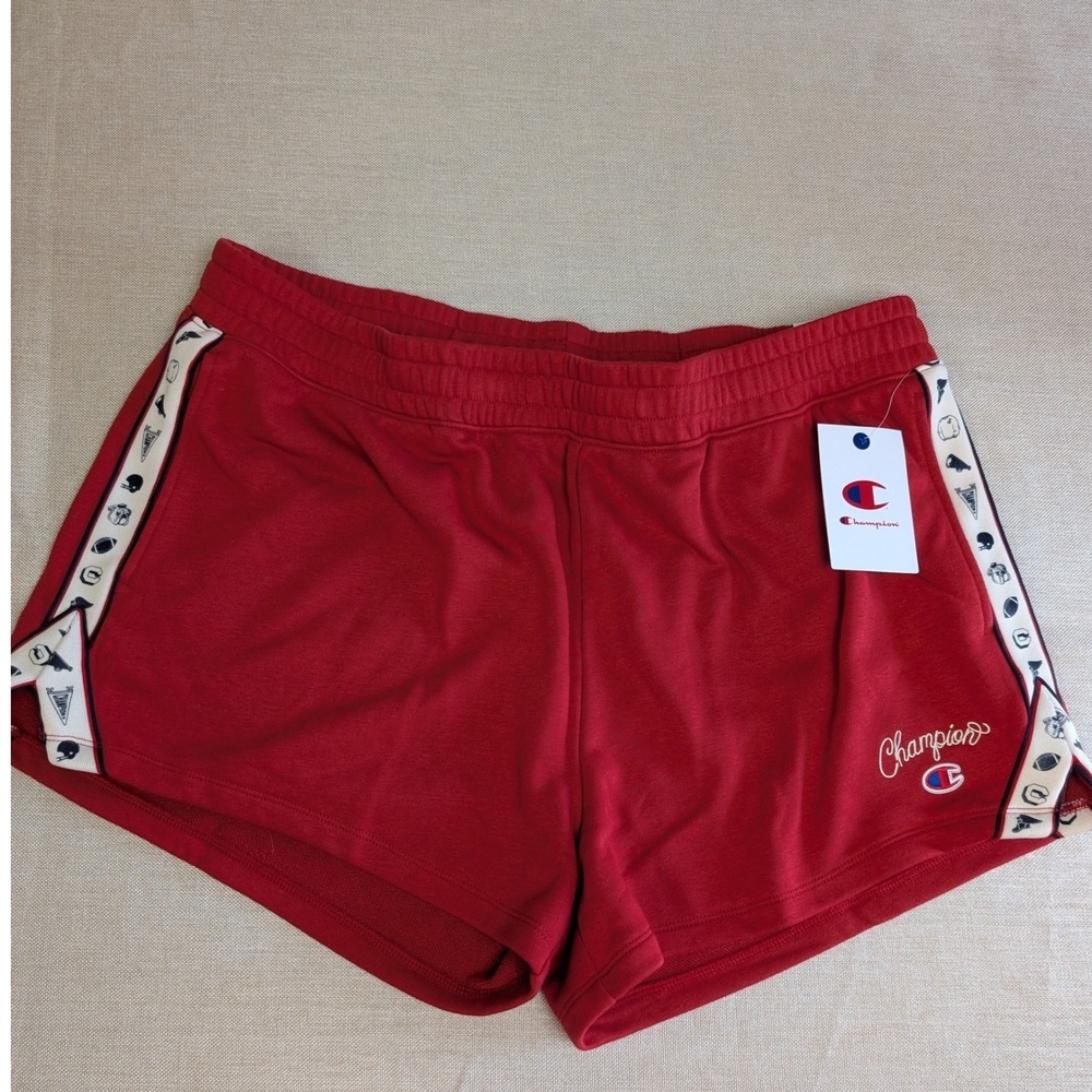 Champion‎ Elective Shorts Womens 1X Red NWT Side Tape Motif CPW253SH04017